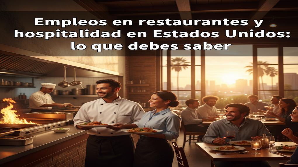 Empleos en restaurantes y hospitalidad en Estados Unidos: lo que debes saber